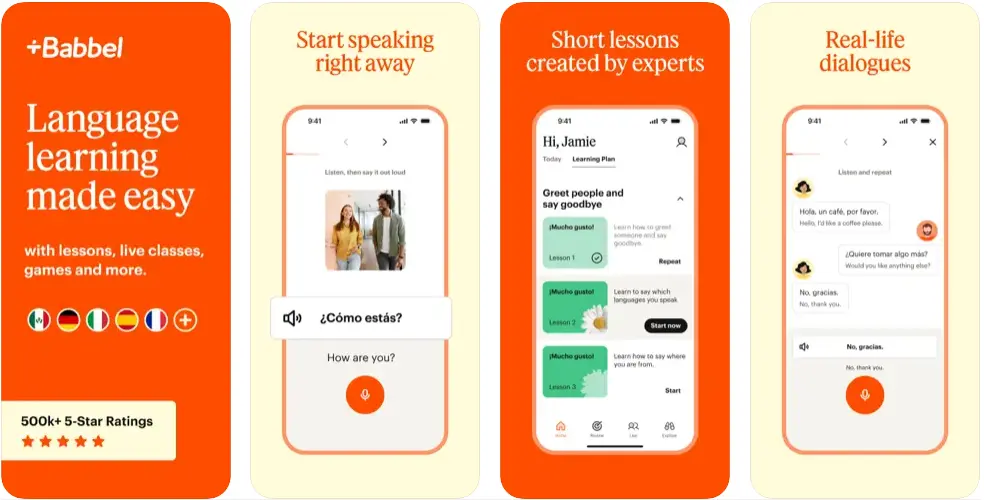 Babbel language learning apps